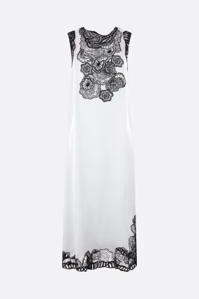 viscose and lace sleeveless dress