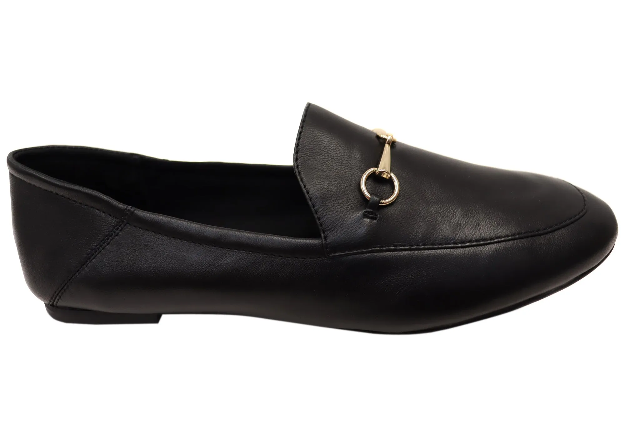 Windsor Smith Dani Womens Comfortable Black Leather Loafers