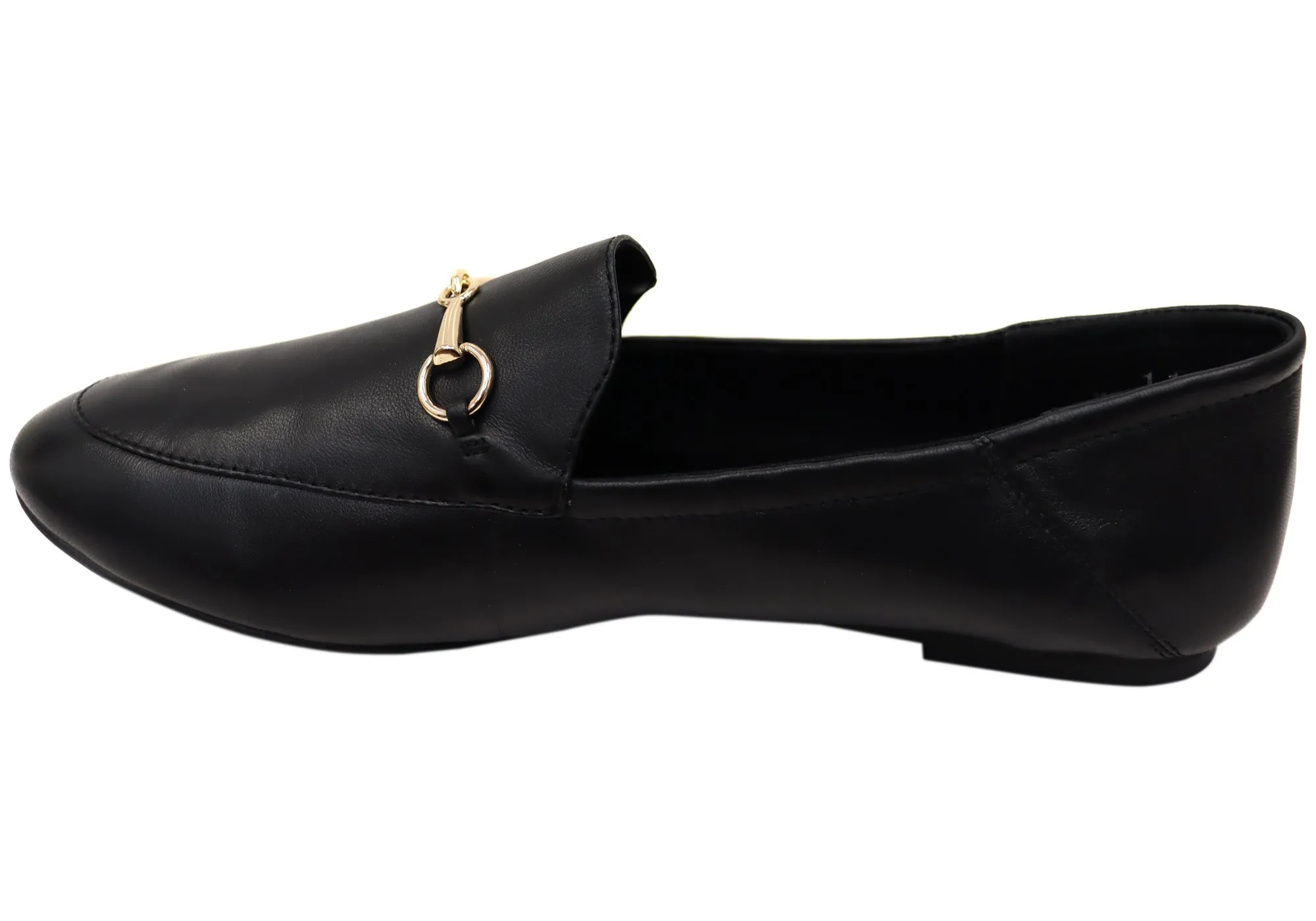 Windsor Smith Dani Womens Comfortable Black Leather Loafers