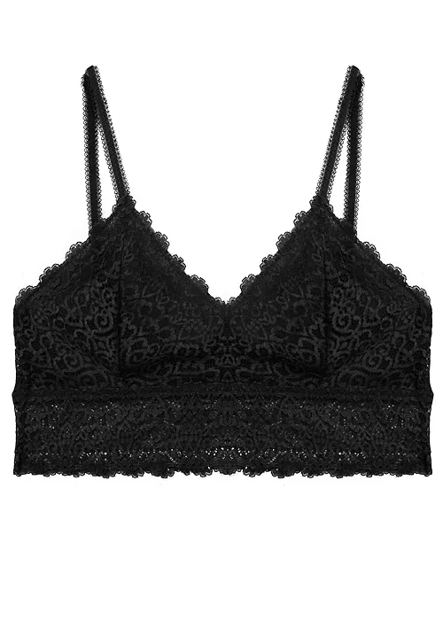 Wolf And Whistle Ariana Black Everyday Lace Bralette ()