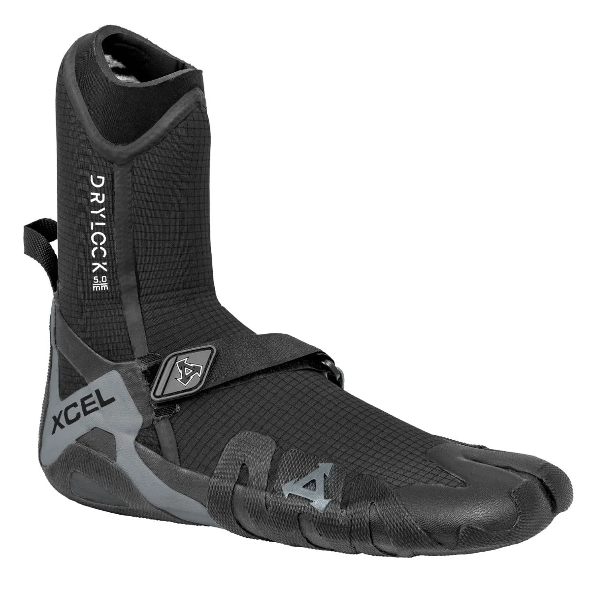 Xcel Drylock 5mm Split Toe Wetsuit Boots - Black/Grey