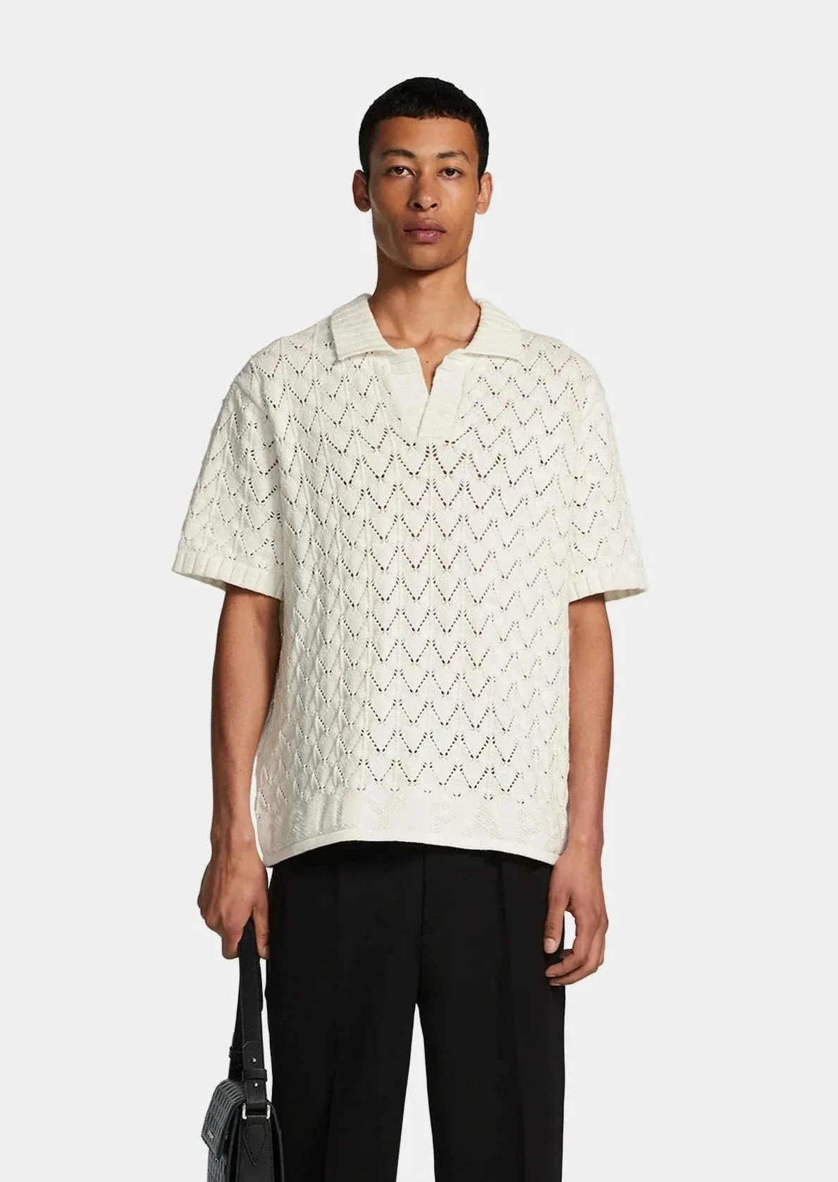 YINKA KNIT POLO WHITE